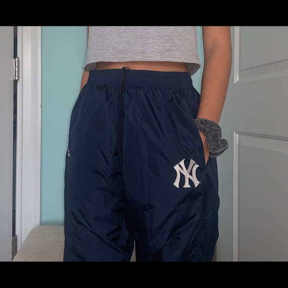 adidas Pants - Adidas Navy Blue Windbreaker New York Yankee Pants